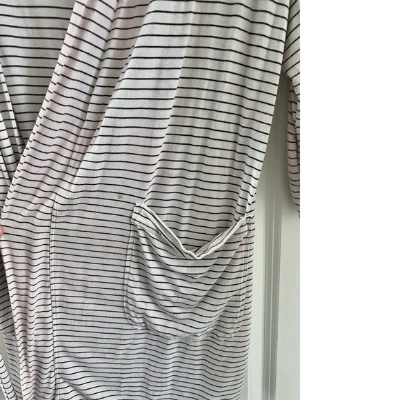 GAP BODY Black and White Striped Modal Robe (M/L) - Picture 5 of 9